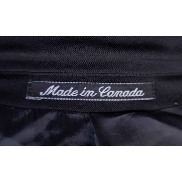 MANI Vintage Sport Coat Men Size 44R/S Solid Black 2 Button Wool Blazer - Picture 14 of 15